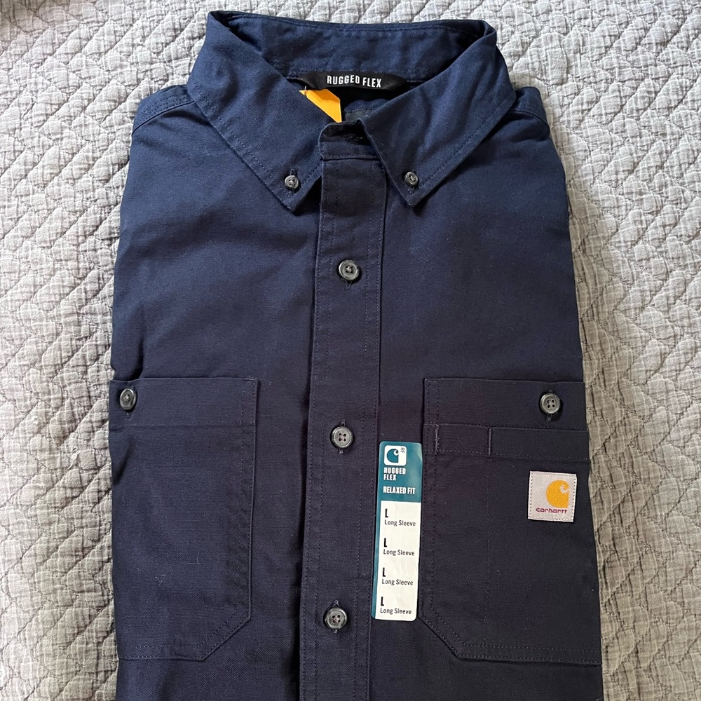 Carhartt Men's Big & Tall Rugged Flex Rigby Long Sleeve Work Shirt